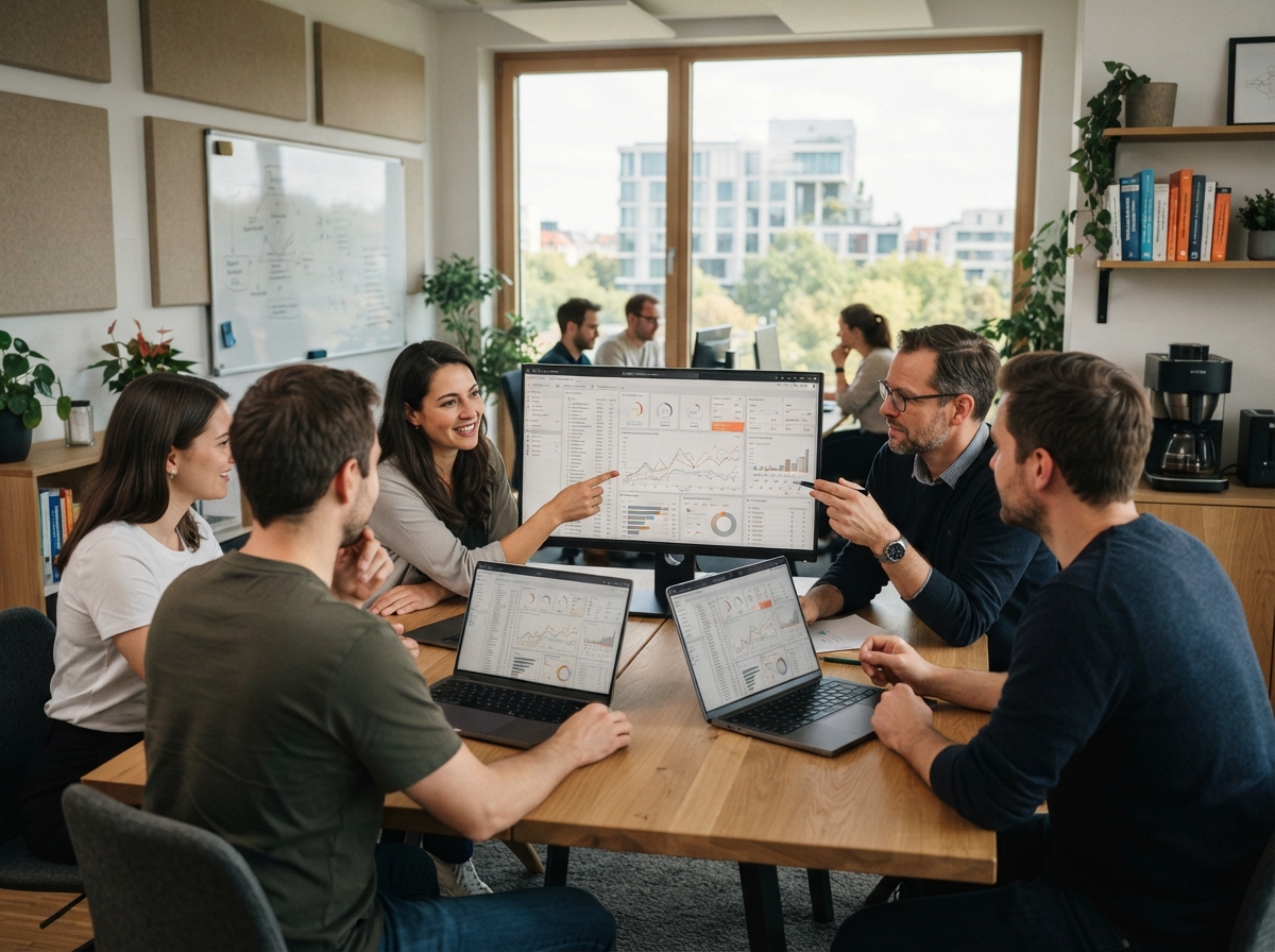 Nord Stern AI data analysts reviewing volatility charts on screen